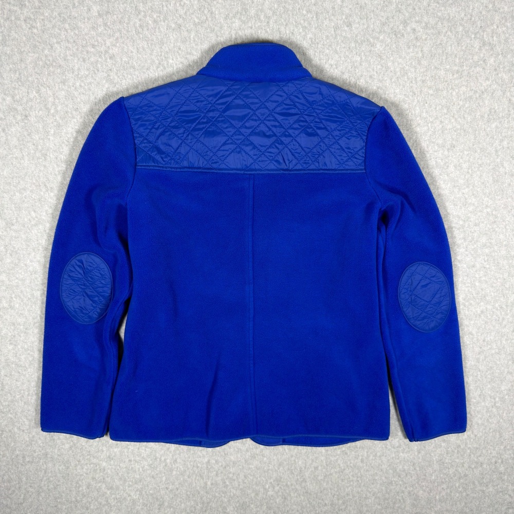 Talbots Petites Blue Fleece Quilted Yoke Full Zip Jacket SP - Picture 8 of 10